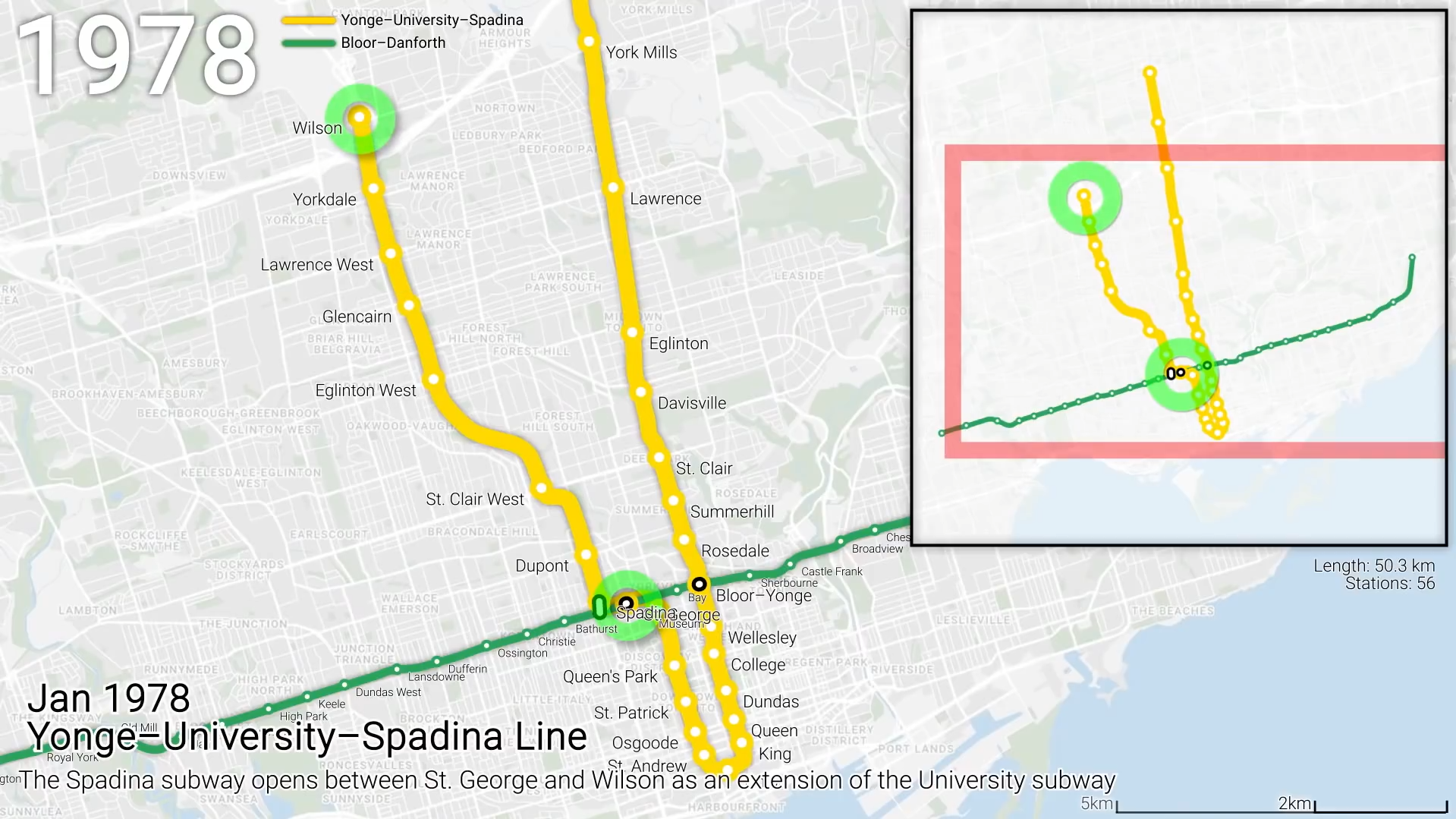 1978 Line 1 Subway Map